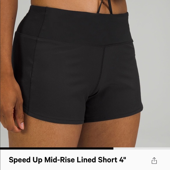 lululemon speed up size 2 BLACK - Picture 2 of 5
